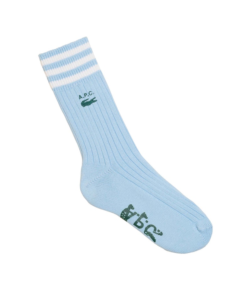 blue lacoste socks