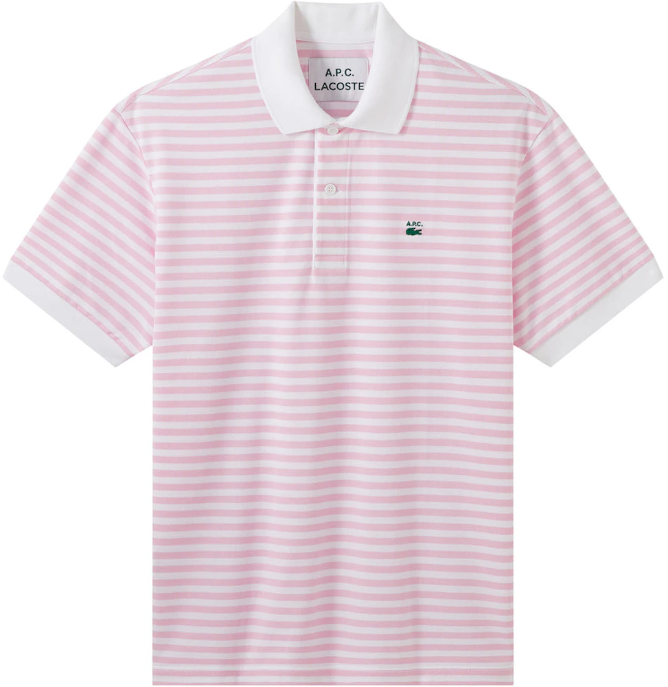 A.P.C. x Striped Polo Shirt Pink - SS22 Men's -