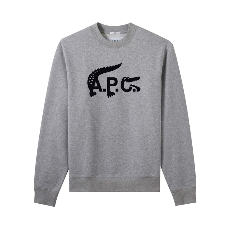 Pre-owned Apc A.p.c. X Lacoste Sweatshirt Heather Gray