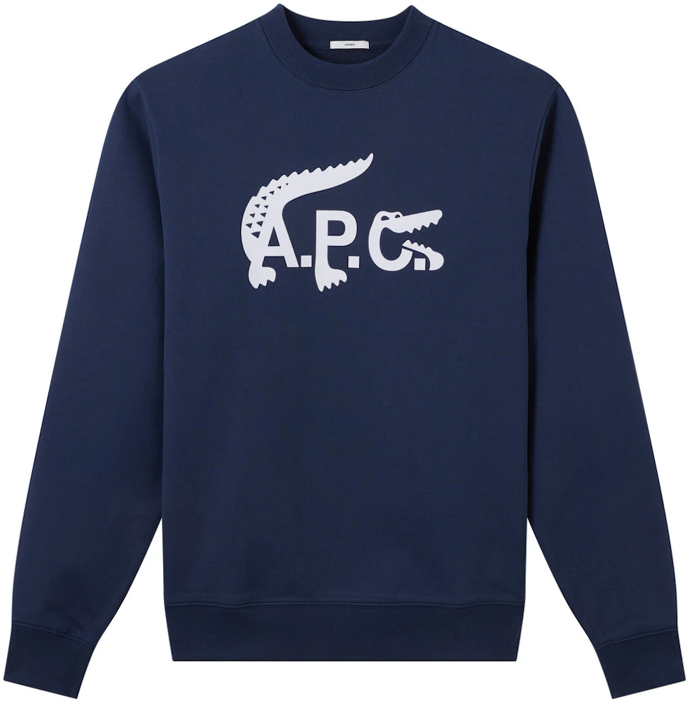 Navy US Sweatshirt - A.P.C. x Lacoste Blue SS22 -