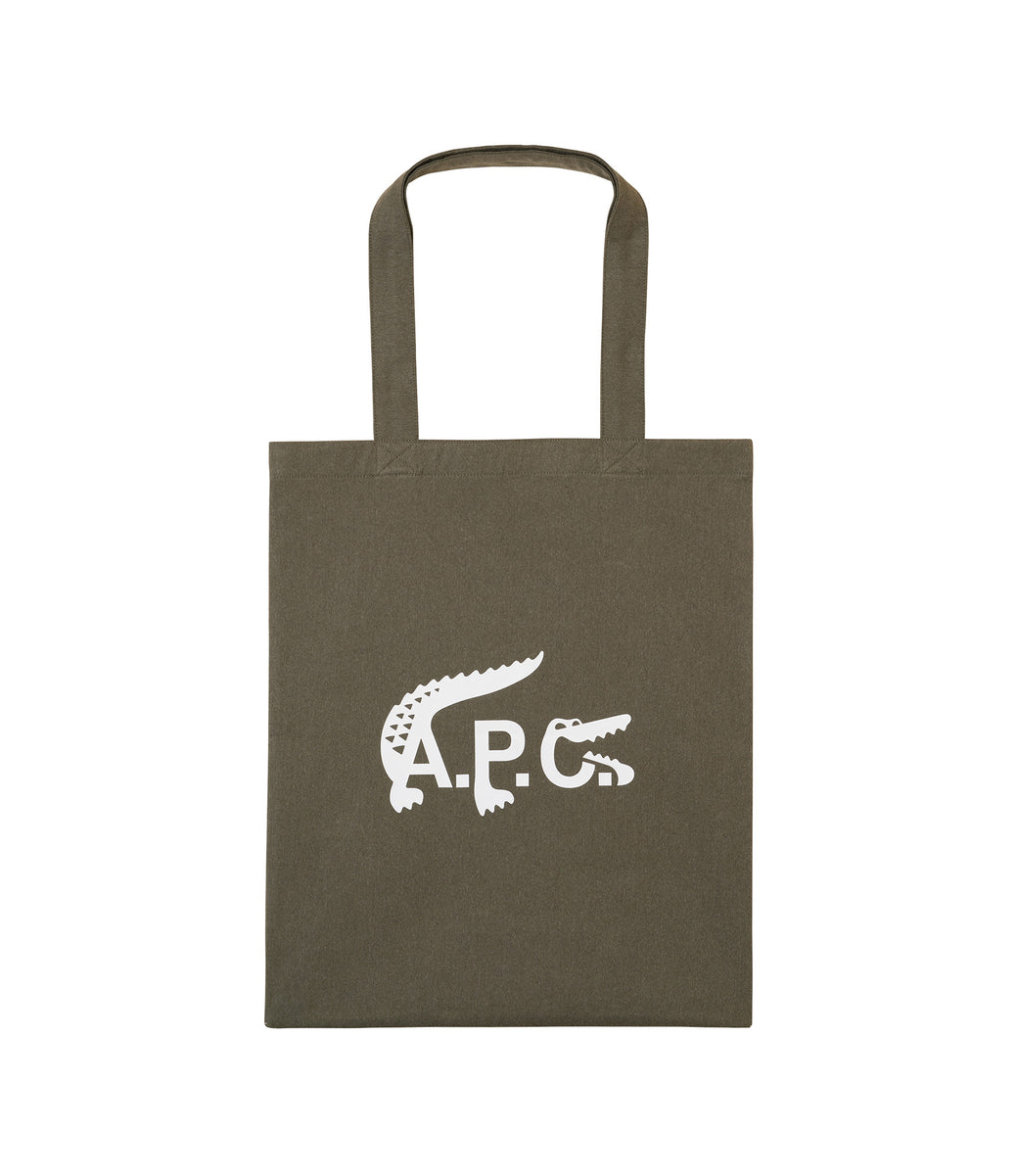 A.P.C. x Lacoste Tote Bag Khaki Green