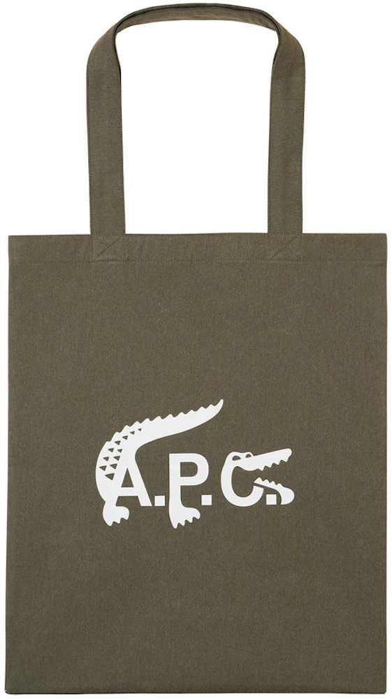 A.P.C. x Lacoste Tote Bag Khaki Green - SS22 - US