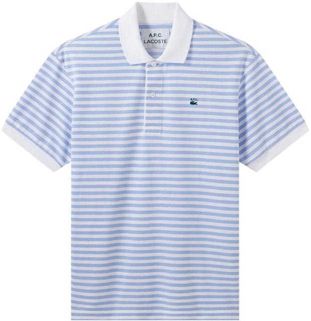 A.P.C. x Lacoste Striped Polo Shirt Blue - SS22 - GB