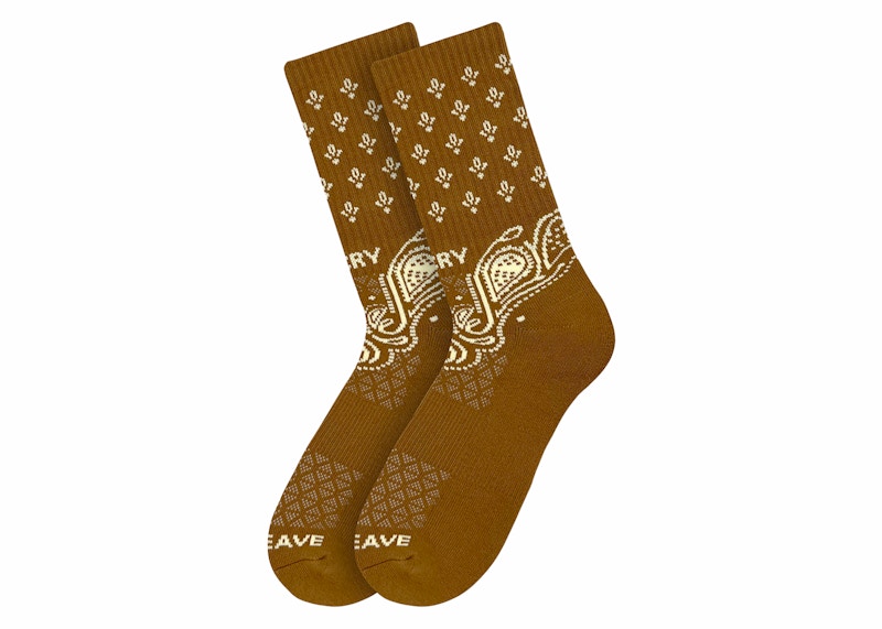 APTHCRY Paisley Rust Socks Orange
