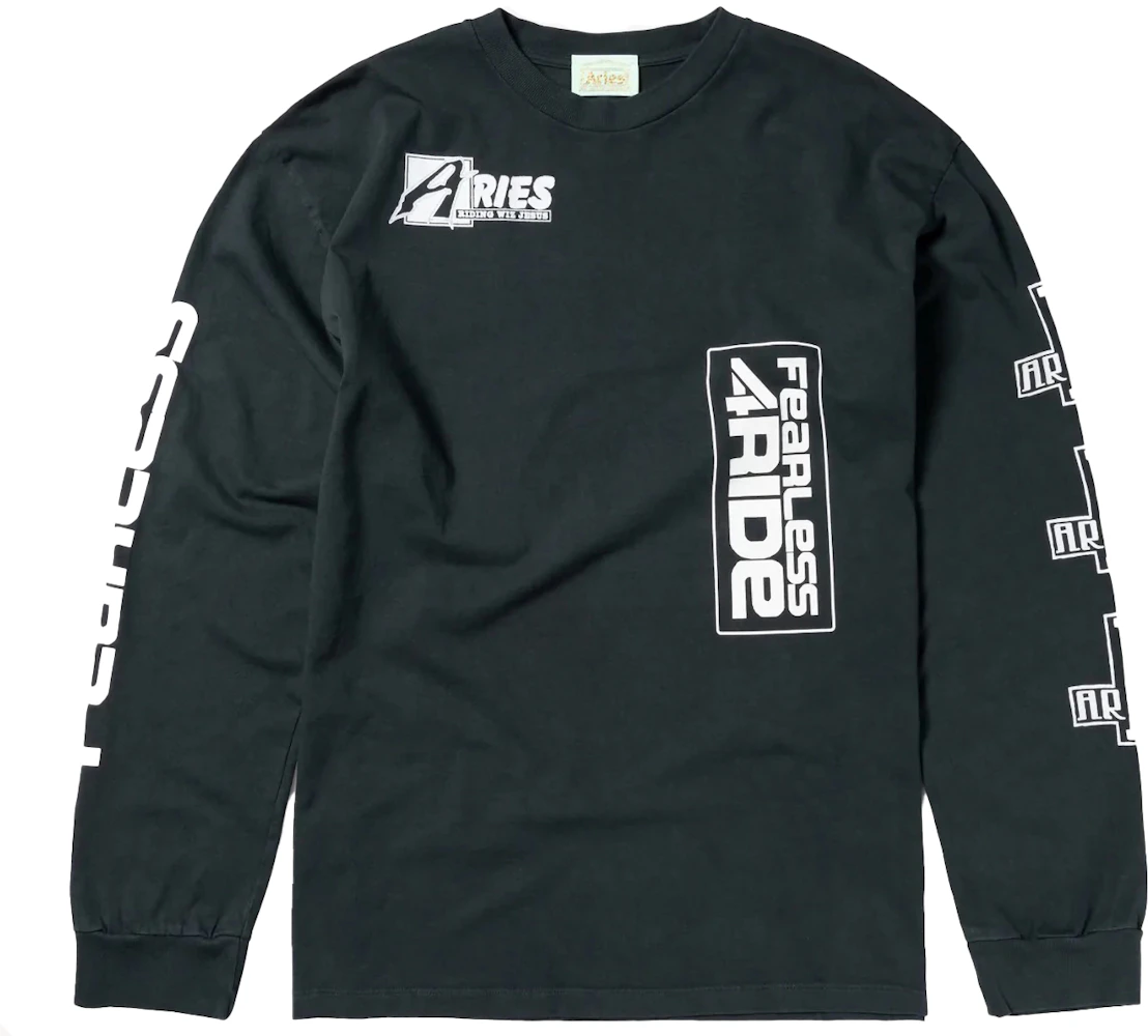Aries Fearless Moto Longsleeved T-shirt Black - FW22 - US