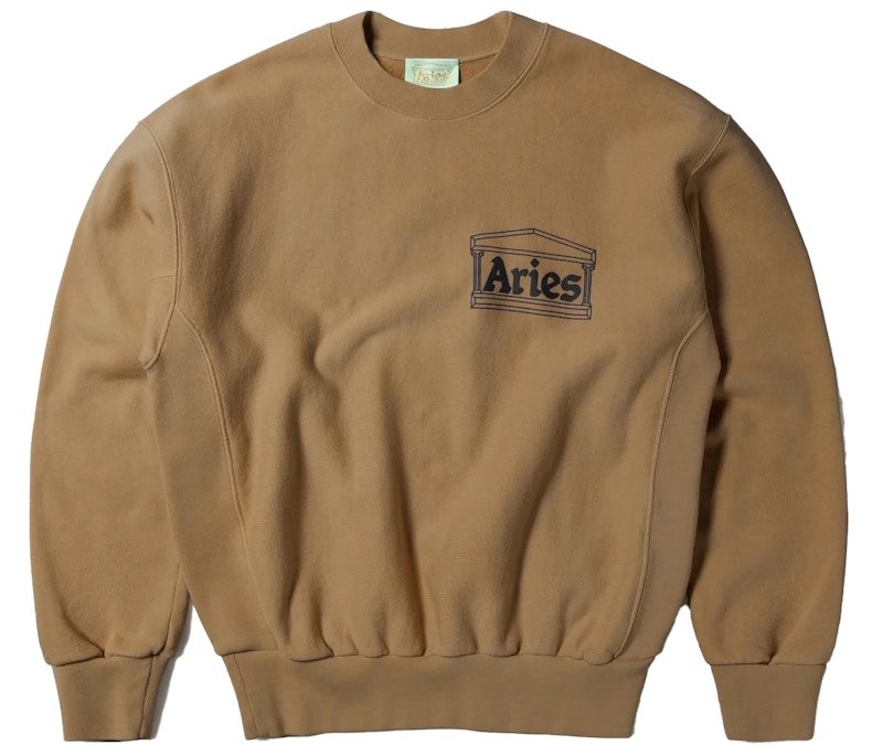 Aries Premium Temple Sweatshirt Camel - FW22 - US