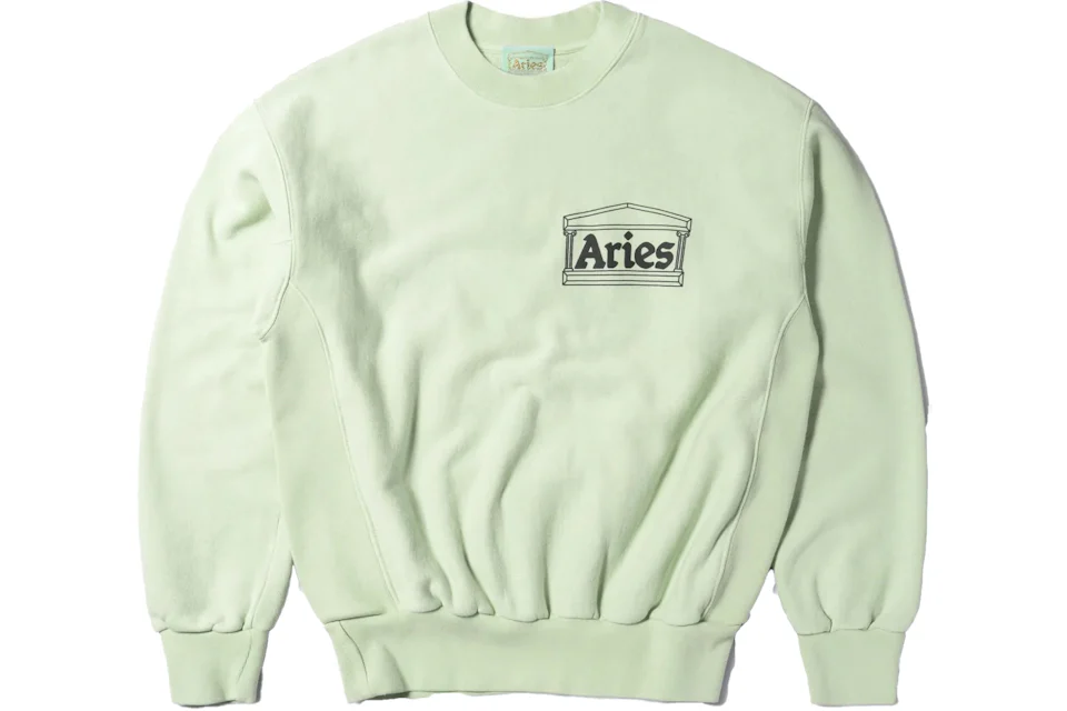 Aries Premium Temple Sweatshirt Pastel Green