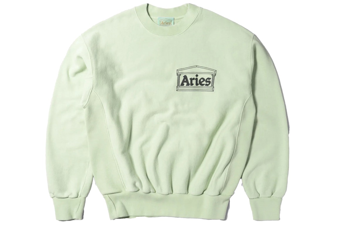 Pre-owned Aries Premium Temple Sweatshirt Pastel Green