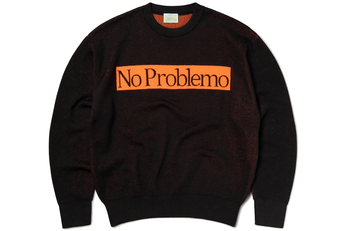 Pre-owned Aries Recycled Problemo Knit Jumper Black
