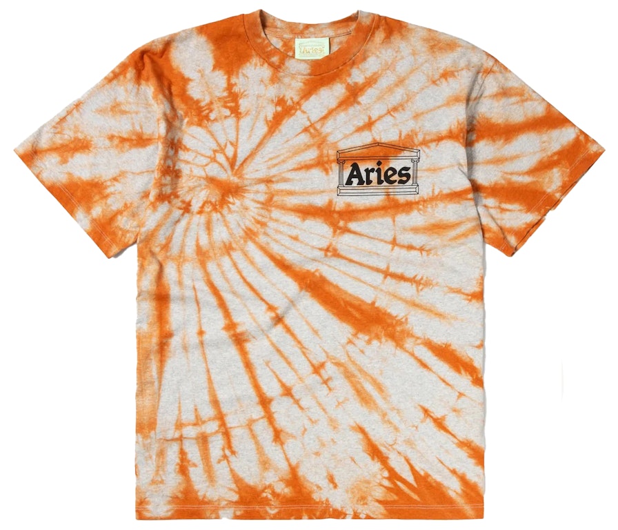 Pre-owned Aries Temple Tie Dye T-shirt Orange