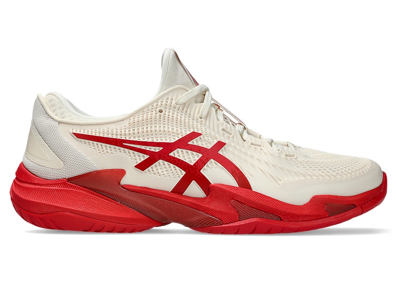 アシックス　COURT FF NOVAK　ジョコビッチ28cm ASICS Court FF 3 Novak Cream Classic Red Men's - 1041A522
