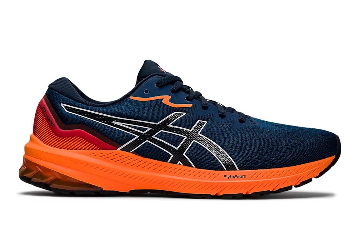 Click to view more detailed imagery on our partner's website Pre-owned Asics Gt-1000 11 French Blue Shocking Orange In French Blue/shocking Orange