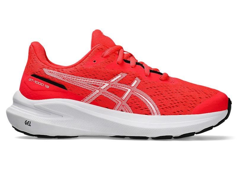 Pre-owned Asics Gt1000 13 Sneakers In Flash Red/white In Multi