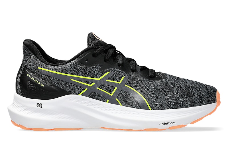 Pre-owned Asics Gt2000 12 Sneakers In Black/safety Yellow