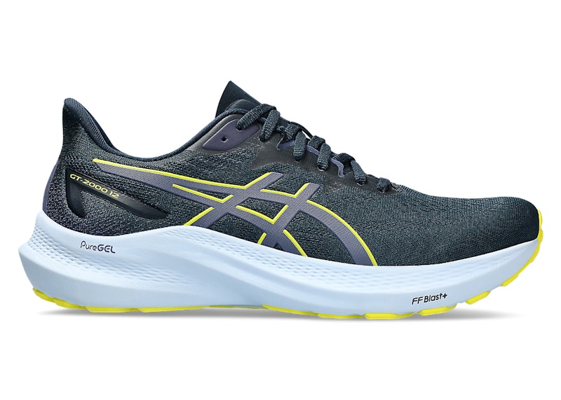 Pre-owned Asics Men's  Gt2000 12 Sneakers In French Blue/bright Yellow In Multi