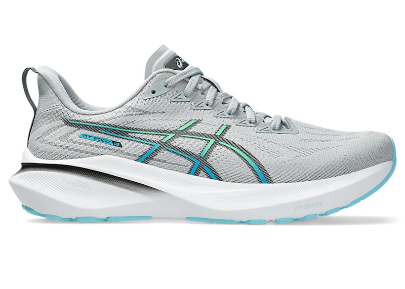 Pre-owned Asics Men's Gt2000 13 Aqua Sneakers In Piedmont Grey/black