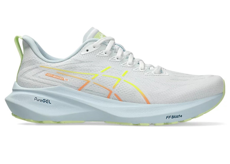 Pre-owned Asics Men's Gt2000 13 Lime Aqua Sneakers In White