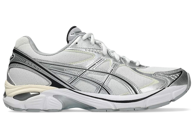 Men's ASICS GT2160 Black Sneakers in White/Pure Silver
