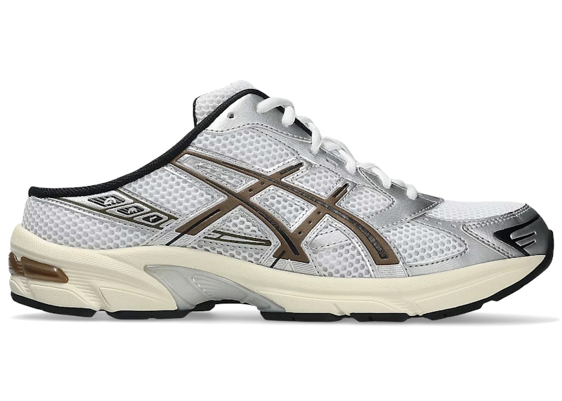 Men's ASICS Gel1130 Mule Sneakers in White/Clay Canyon
