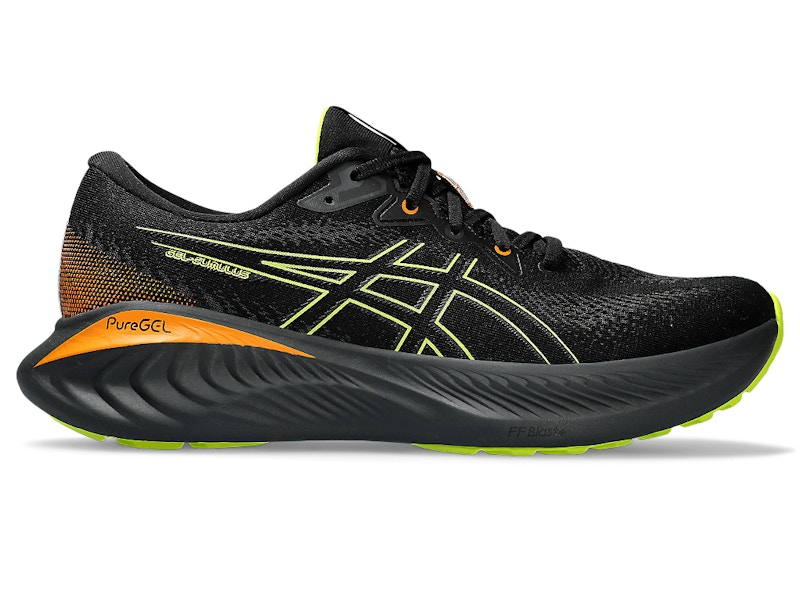 Pre-owned Asics Men's  Gelcumulus 25 Goretex Sneakers In Black/neon Lime