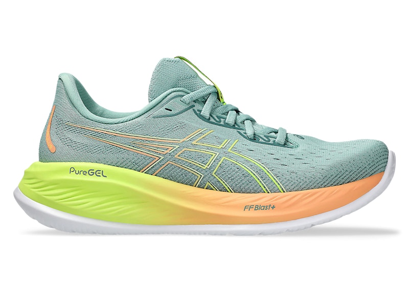 Pre-owned Asics Gelcumulus 26 Paris (women's) Sneakers In Light Celadon/safety Yellow