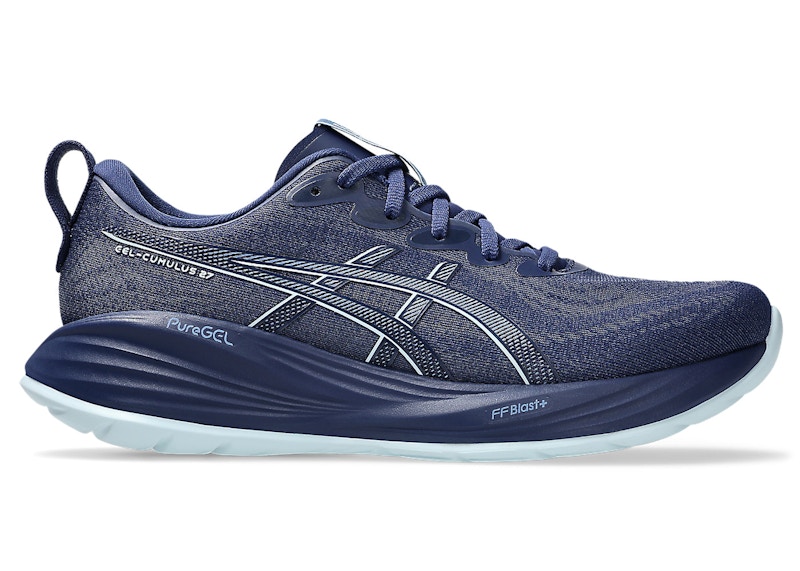 Pre-owned Asics Men's Gelcumulus 27 Sneakers In Indigo Blue/cool Grey In Multi