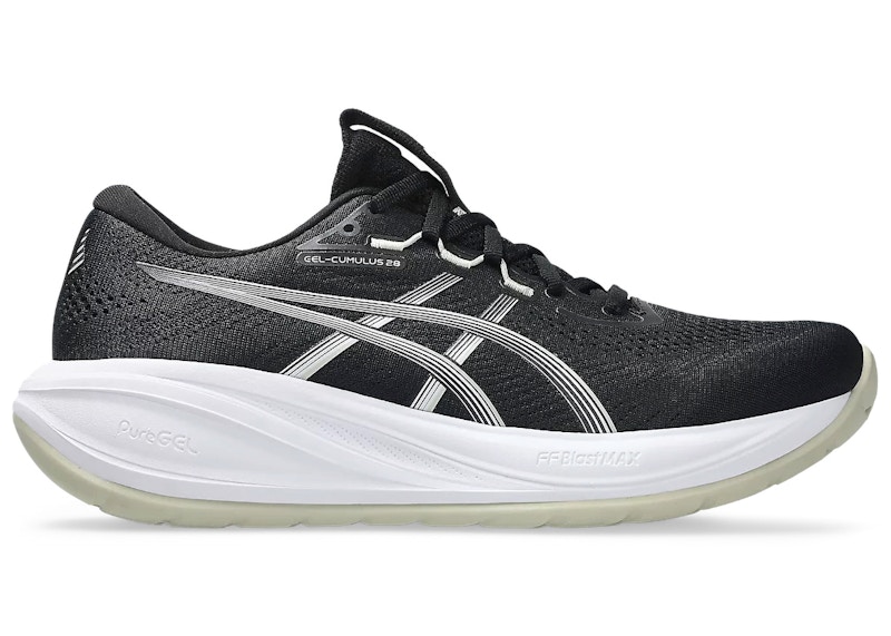 Men's ASICS GelCumulus 28 Sneakers in Black/White
