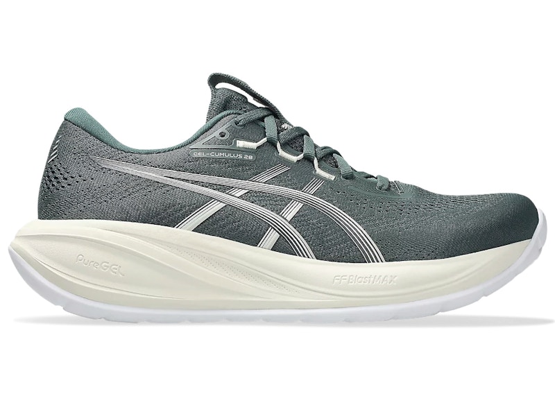 Men's ASICS GelCumulus 28 Sneakers in Dusty Fern/Ivory