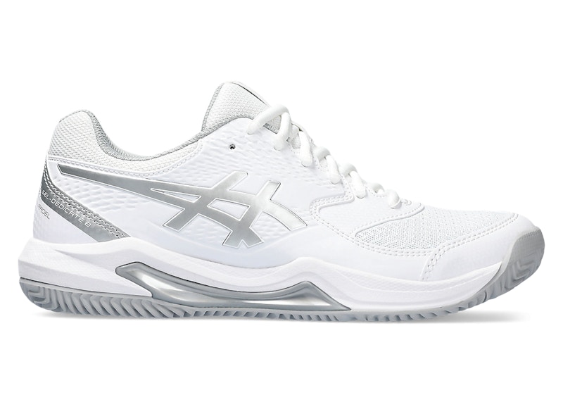 Pre-owned Asics Geldedicate 8 Padel (women's) Sneakers In White/pure Silver