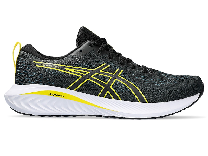 Men's ASICS GelExcite 10 Sneakers in Black/Bright Yellow