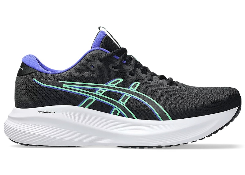 Men's ASICS GelExcite 11 Sneakers in Black/Vital Green