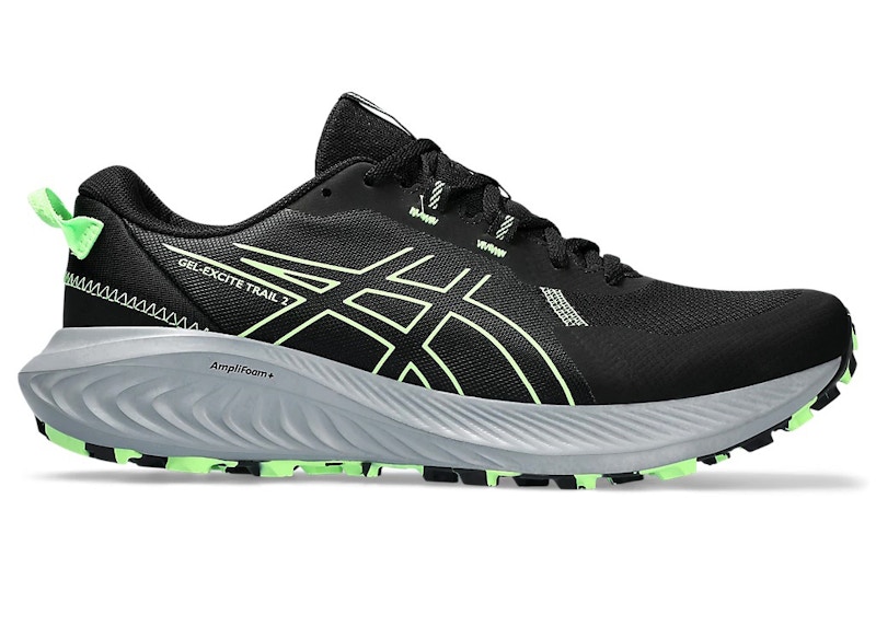 Pre-owned Asics Men's  Gelexcite Trail 2 Sneakers In Black/illuminate Green In Multi