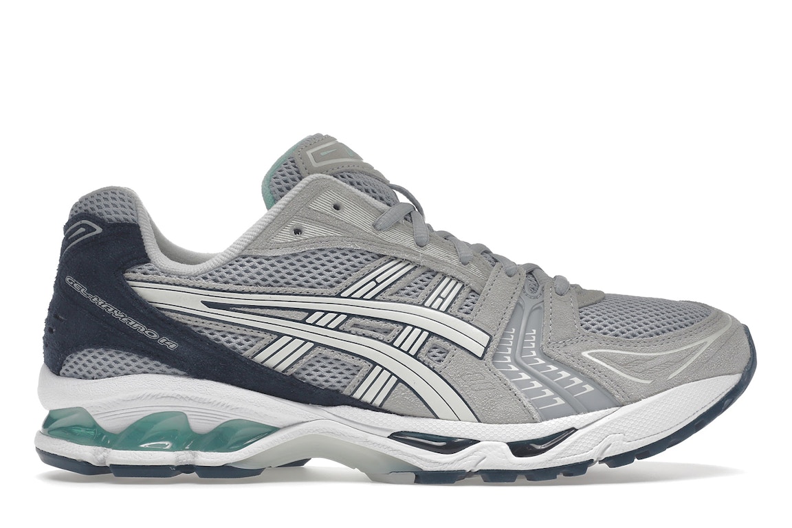 Click to view more detailed imagery on our partner's website Pre-owned Asics Gel-kayano 14 Piedmont Grey Aqua In Piedmont Grey/white/grey
