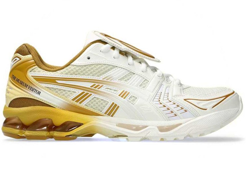 ASICS Gel Kayano 14 El Visitante del Museo Crema Dorado Hombre 1203A528 100 US