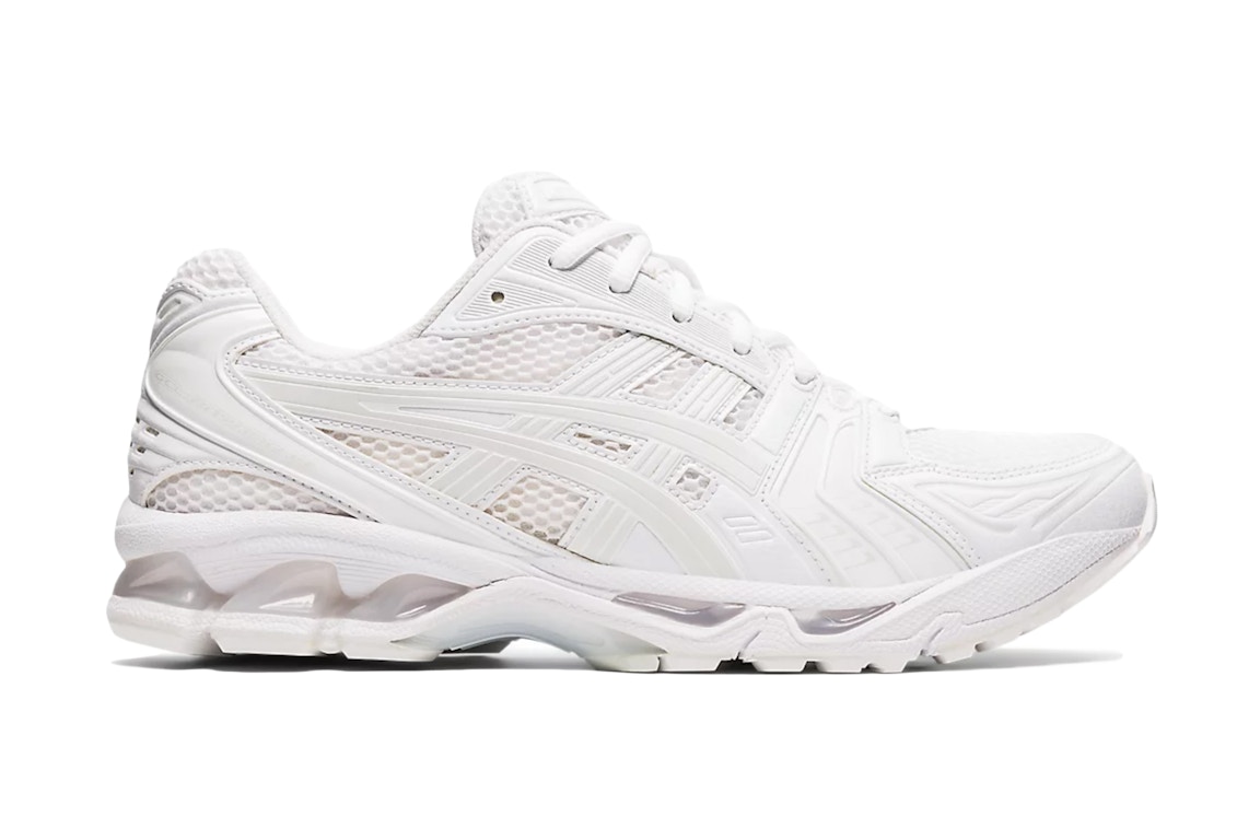 Click to view more detailed imagery on our partner's website Pre-owned Asics Gel-kayano 14 Triple White In White/white/glacier Grey