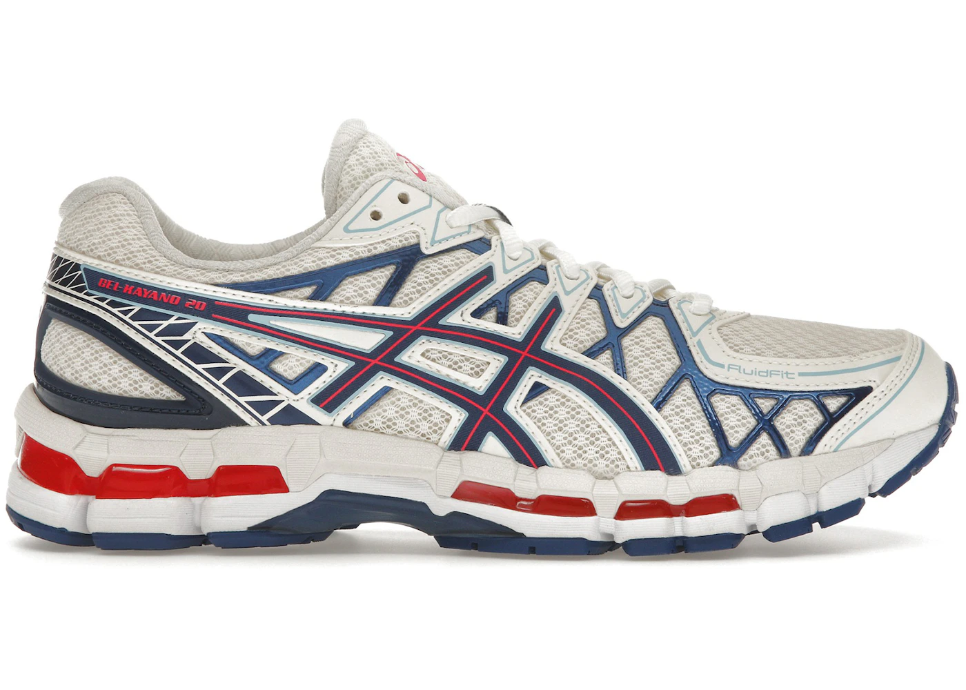 ASICS Gel-Kayano 20 Cream Blue Red Men's 1203A388-101 US