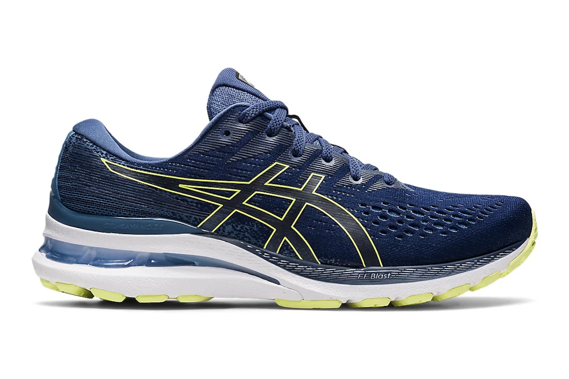 Click to view more detailed imagery on our partner's website Pre-owned Asics Gel-kayano 28 Thunder Blue Glow Yellow In Thunder Blue/glow Yellow