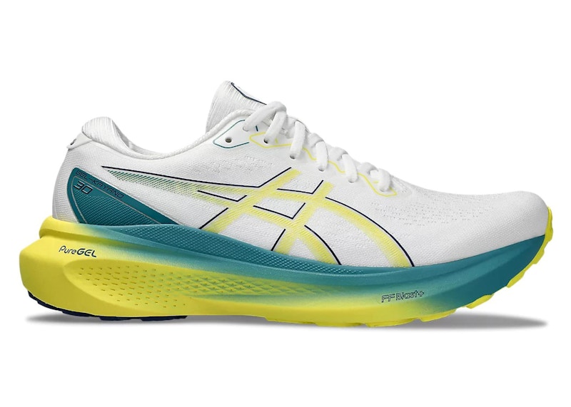 Pre-owned Asics Men's Gelkayano 30 Sneakers In White/bright Yellow