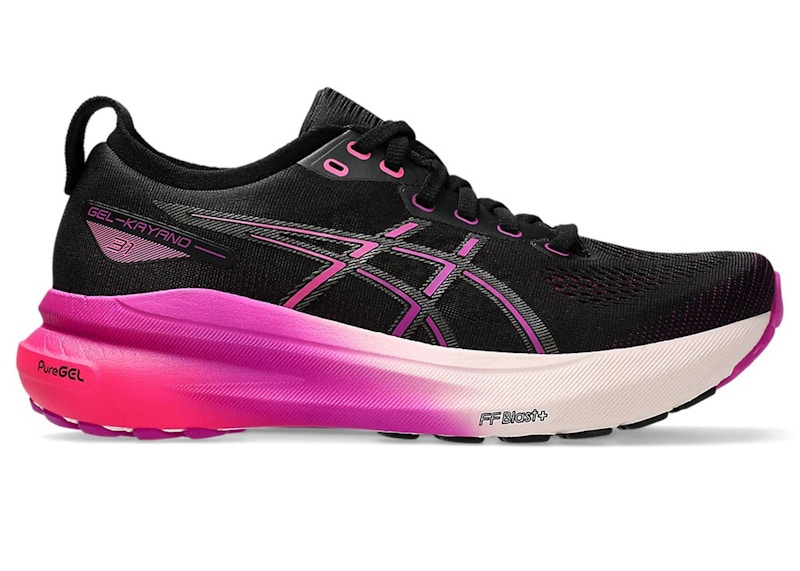 Pre-owned Asics Gelkayano 31 (women's) Sneakers In Black/bold Magenta