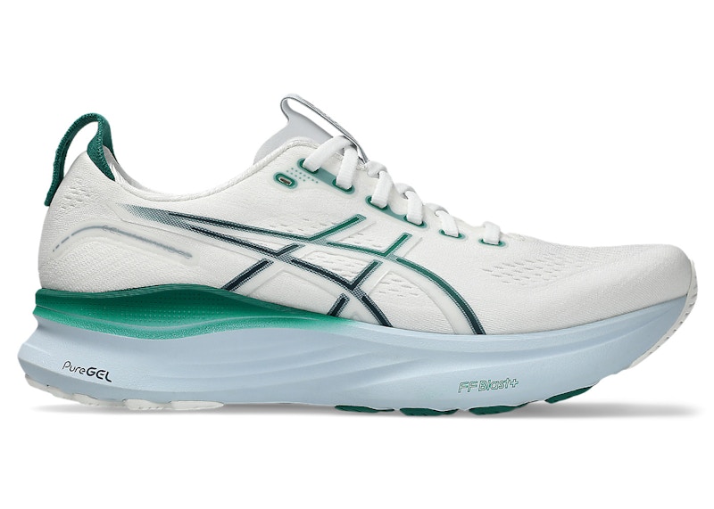 アシックス　Kayano32 メンズ25.5 白 ASICS Men's GEL-KAYANO 32 Running Shoes in White/Orange Glow
