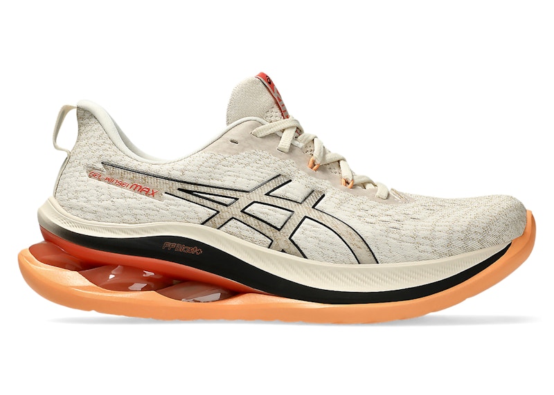 Pre-owned Asics Men's Gelkinsei Max Sneakers In Oatmeal/black
