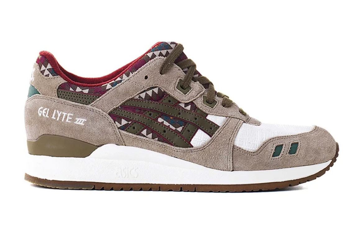 Click to view more detailed imagery on our partner's website Pre-owned Asics Gel-lyte Iii Aztec In Light Brown/olive