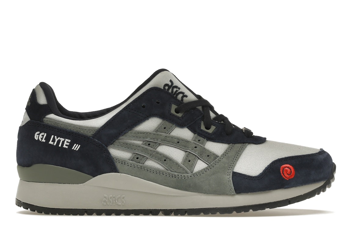 Pre-owned Asics Gel-lyte Iii Naruto Shippuden Kakashi In Grey/navy/faded Olive