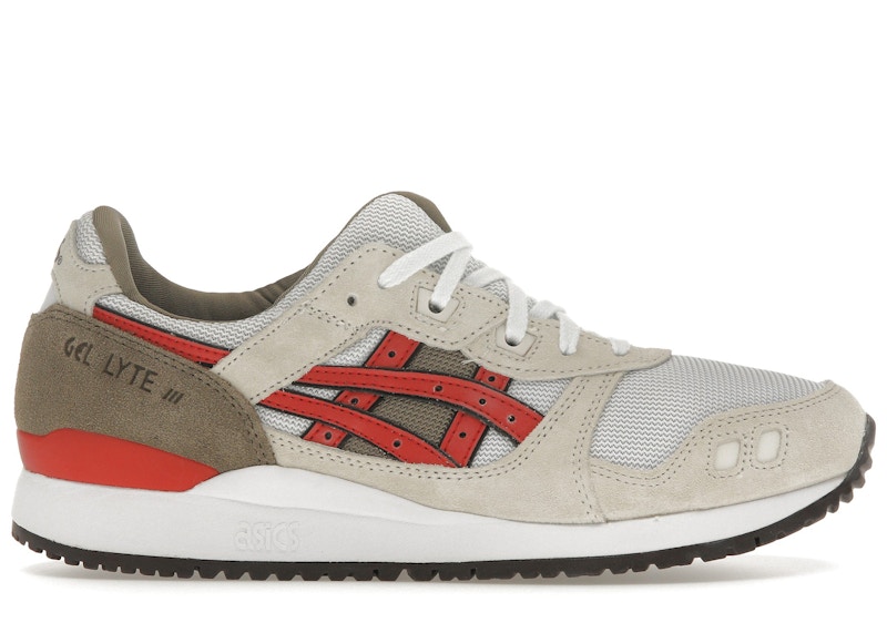Pre-owned Asics Gellyte Iii Og Sneakers In Smoke Grey/red Alert