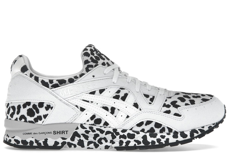 Pre-owned Asics Men's Gellyte V Comme Des Garcons Shirt Sneakers In White/black/leopard