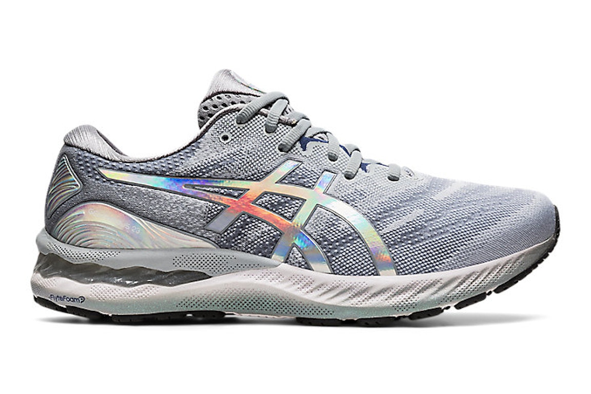 Click to view more detailed imagery on our partner's website Pre-owned Asics Gel-nimbus 23 Platinum In Piedmont Grey/white