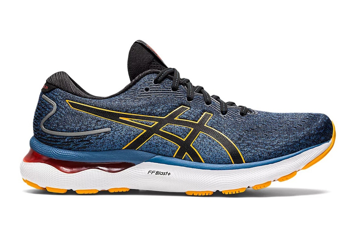 Pre-owned Asics Gel Nimbus 24 Azure Blue Amber In Azure/amber