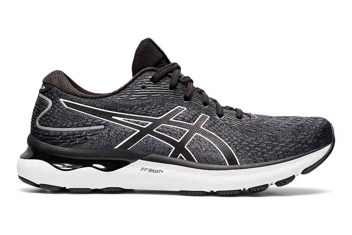 Click to view more detailed imagery on our partner's website Pre-owned Asics Gel-nimbus 24 Black White In Black/white
