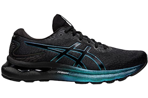 ASICS Gel Nimbus 24 Platinum Black Blue Men's 1011B479-001 US