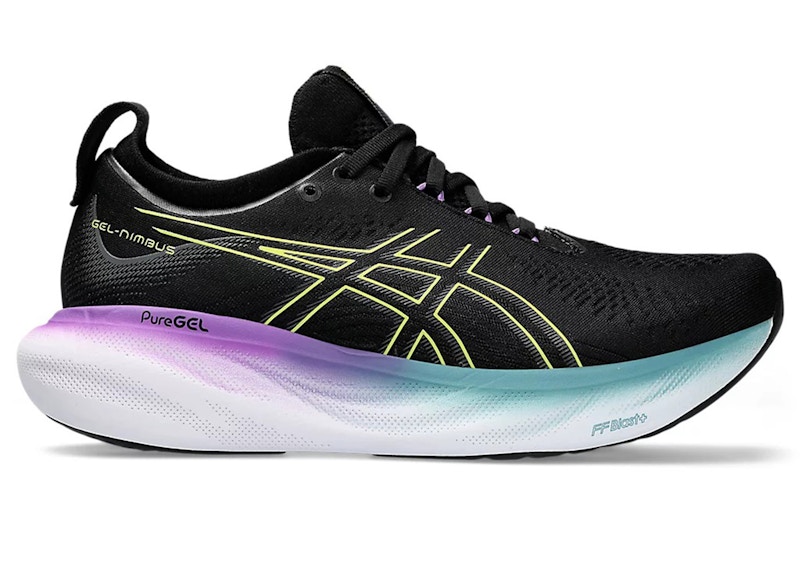 ASICS Gel Nimbus 25 Black Glow Yellow Women s 1012B356 004 US